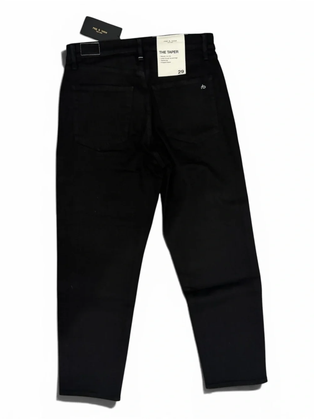 Rag & bone NWT Men's Black Taper Straight Jeans - Classic Everyday Style